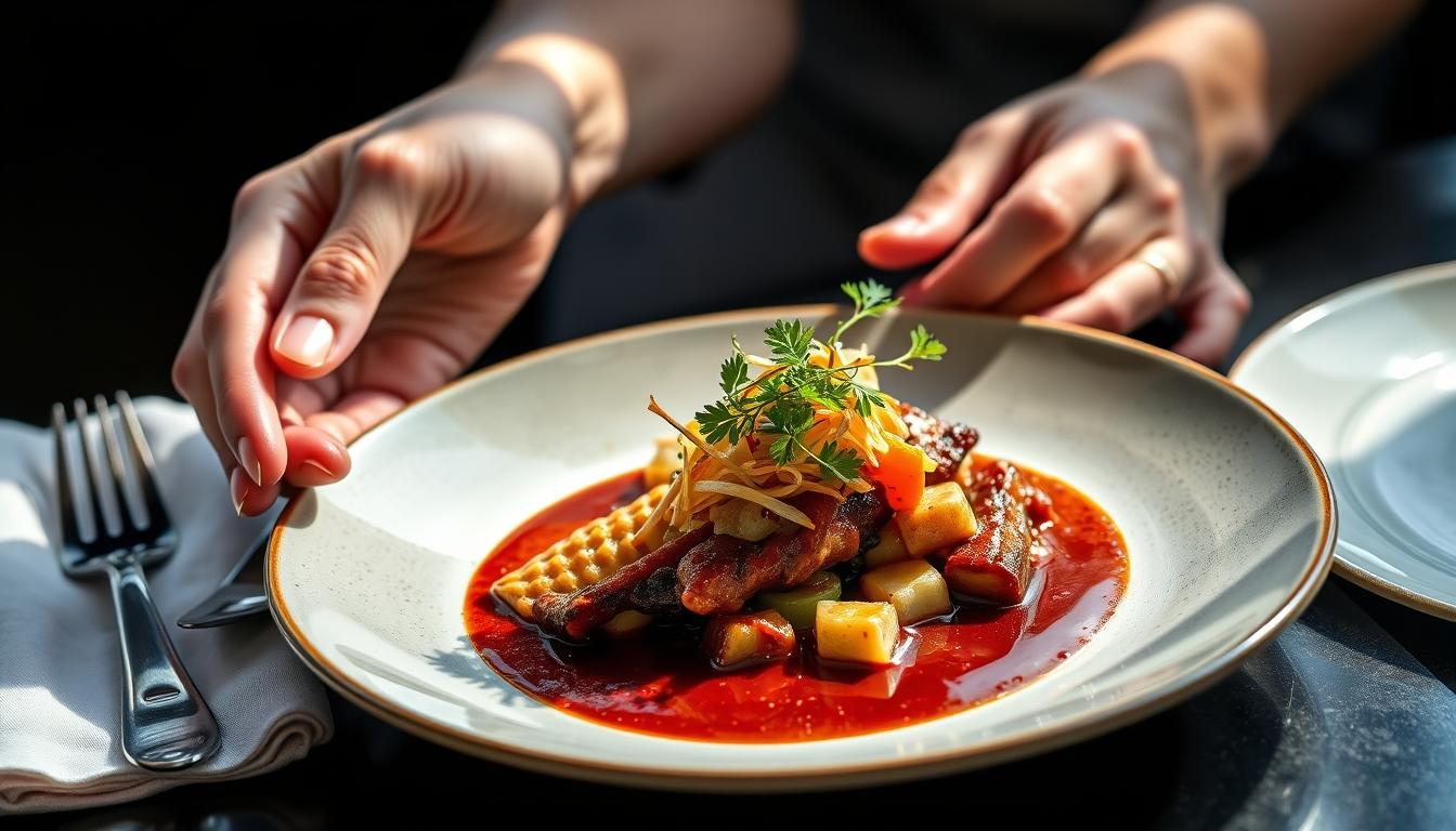 Balanced healthy meal prepared in a home kitchen
